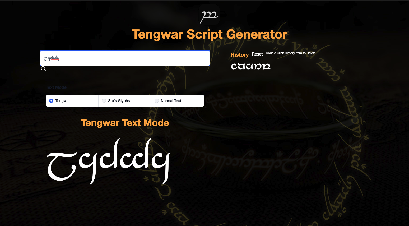LOTR Script Generator